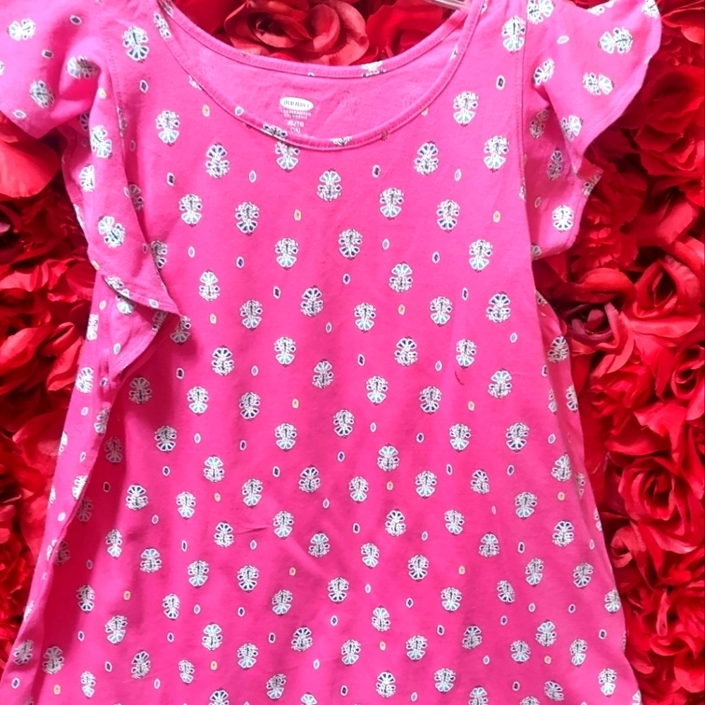 Old Navy Girls Size XL (14) Tunic Style Tank with ruffles